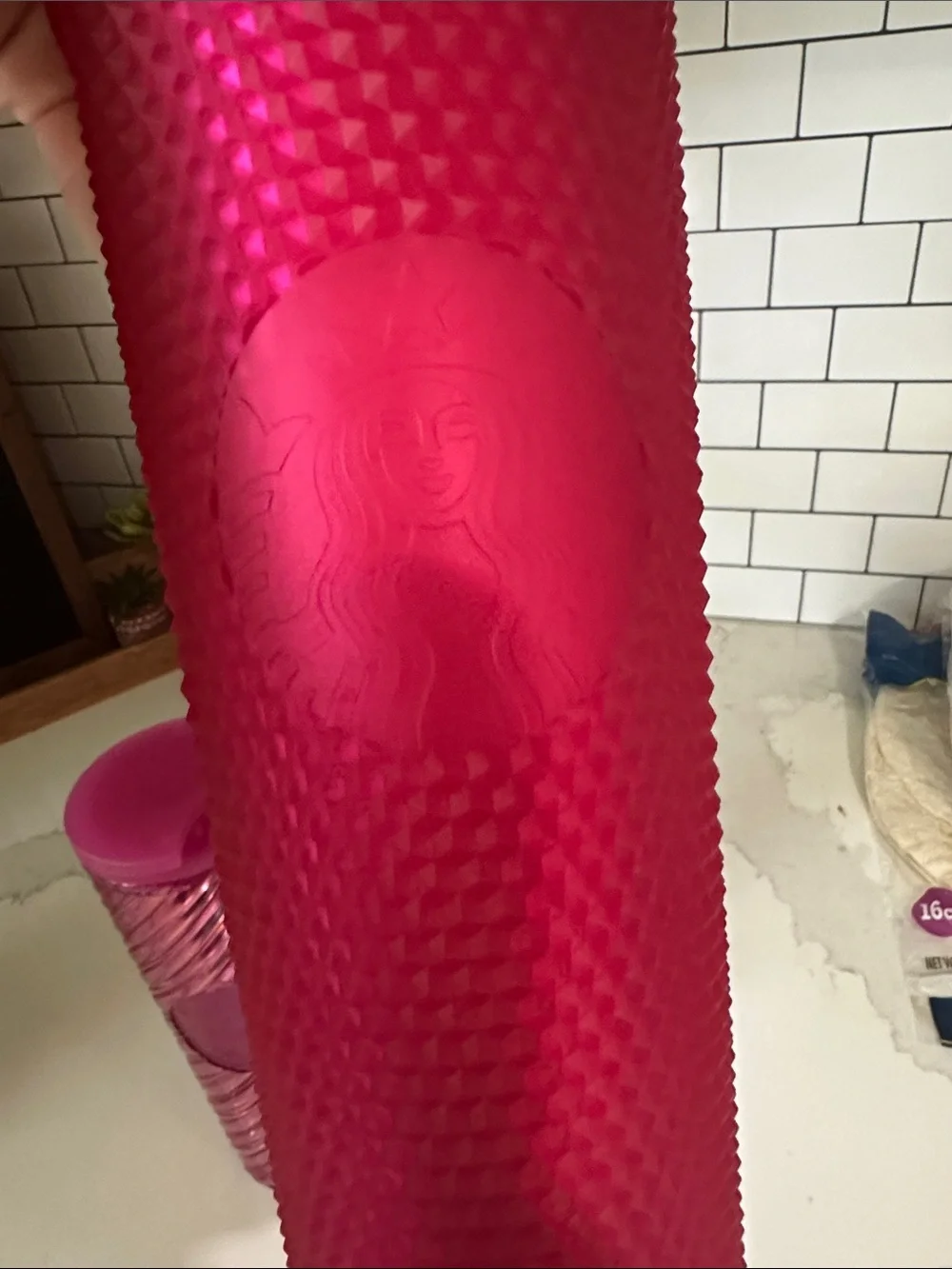 Starbucks Pink Textured & Swirl Tumbler Duo